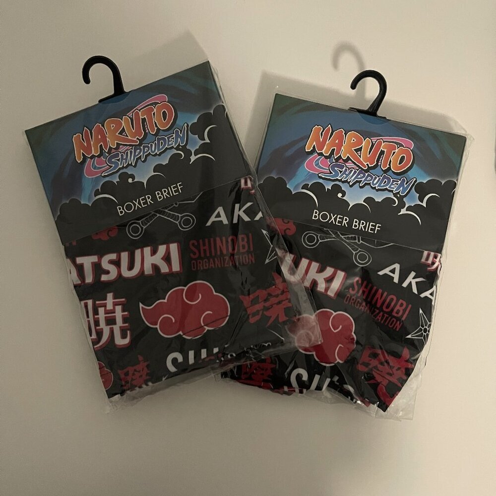 Naruto Shippuden Men’s Boxer Briefs Size Large Two Pair Anime Merch - Picture 1 of 4